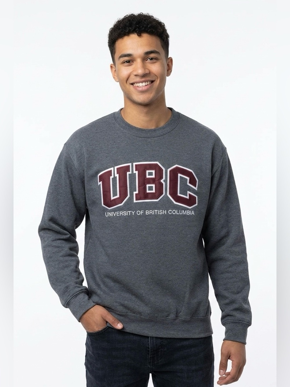 Official University of British Columbia (UBC) Charcoal Gray Crewneck Sweatshirt